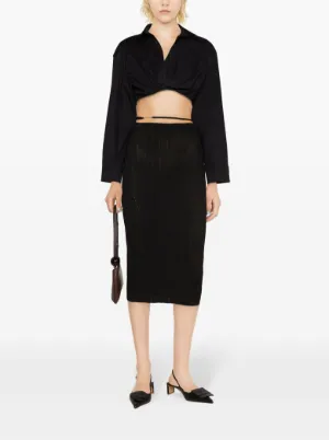 JACQUEMUS レザー ペンシル スカート La Jupe Obra Cuir JACQUEMUS レザー ペンシル スカート La Jupe Obra Cuir