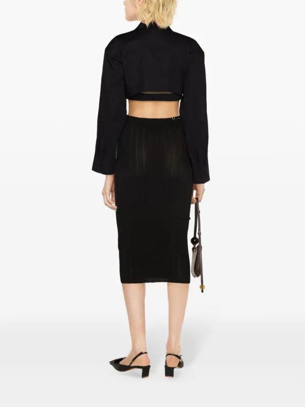 Jacquemus Bahia クロップド シャツ | ブラック | FARFETCH JP
