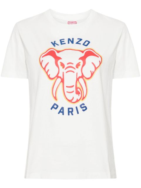 Kenzo elephant-print cotton T-shirt Women