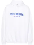 VETEMENTS logo-print cotton-blend hoodie - White