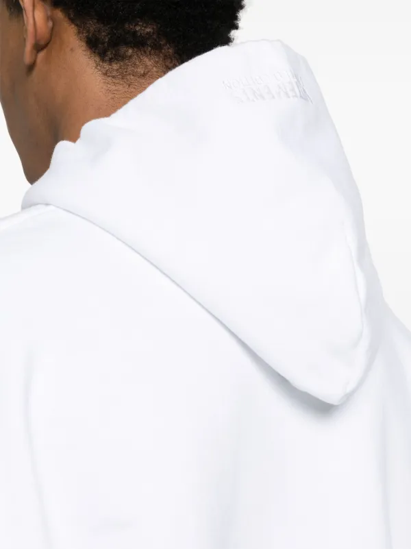Vetements フーディ VETEMENTS logo-print cotton-blend Hoodie | White | FARFETCH PL