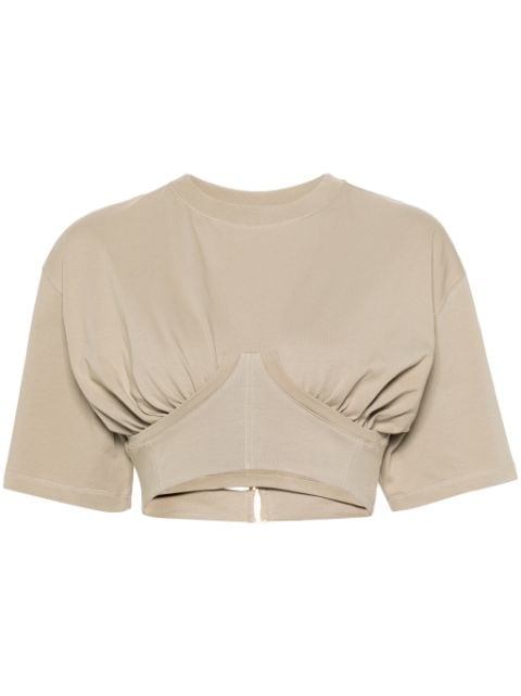 Jacquemus corset-detail cotton T-shirt