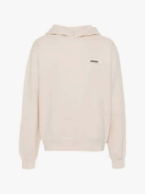 Jacquemus The Gros Grain logo-patch cotton hoodie