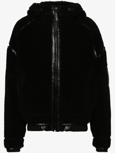Juun.J faux-shearling hooded jacket