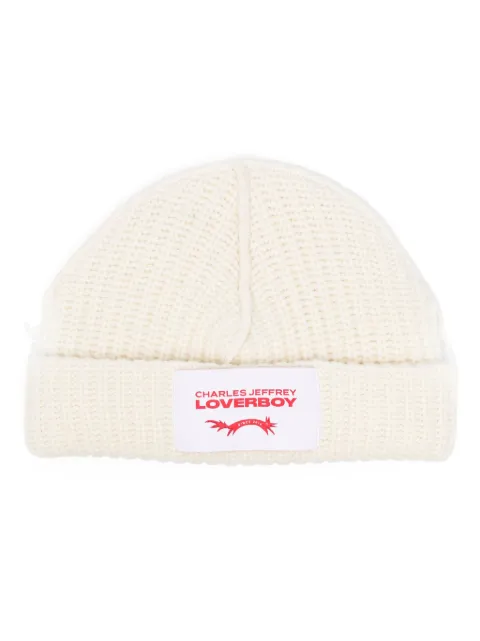 Charles Jeffrey Loverboy logo-appliqué chunky-knit beanie