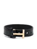 TOM FORD T-hinge leather bracelet - Black