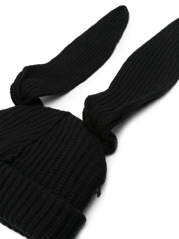 Charles Jeffrey Loverboy Rabbit chunky-knit Beanie | Black