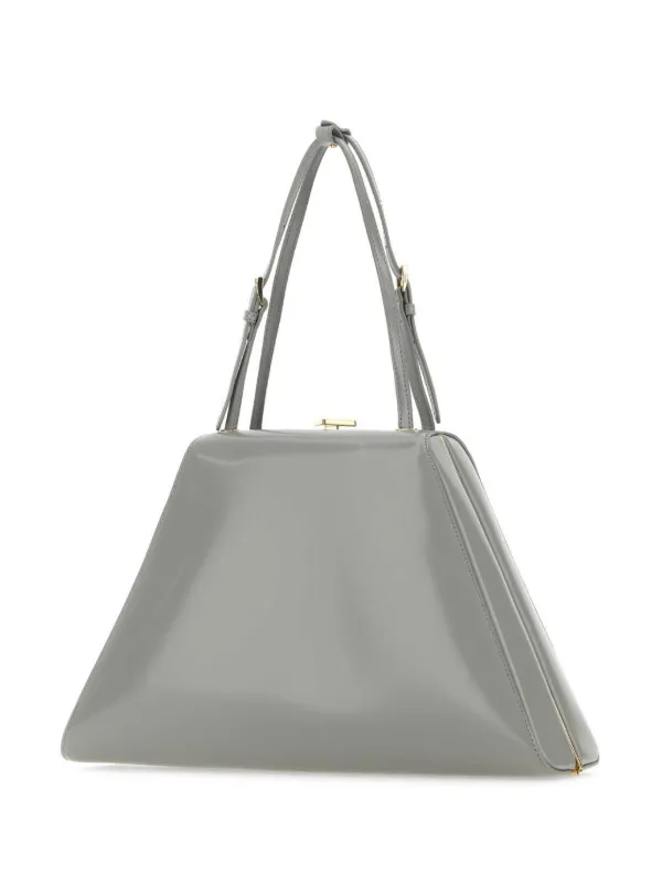 ハンドバッグ Prada Grey Shearling Triangle Handbag Prada Mini Triangle Logo Shearling Shoulder Bag | Grey