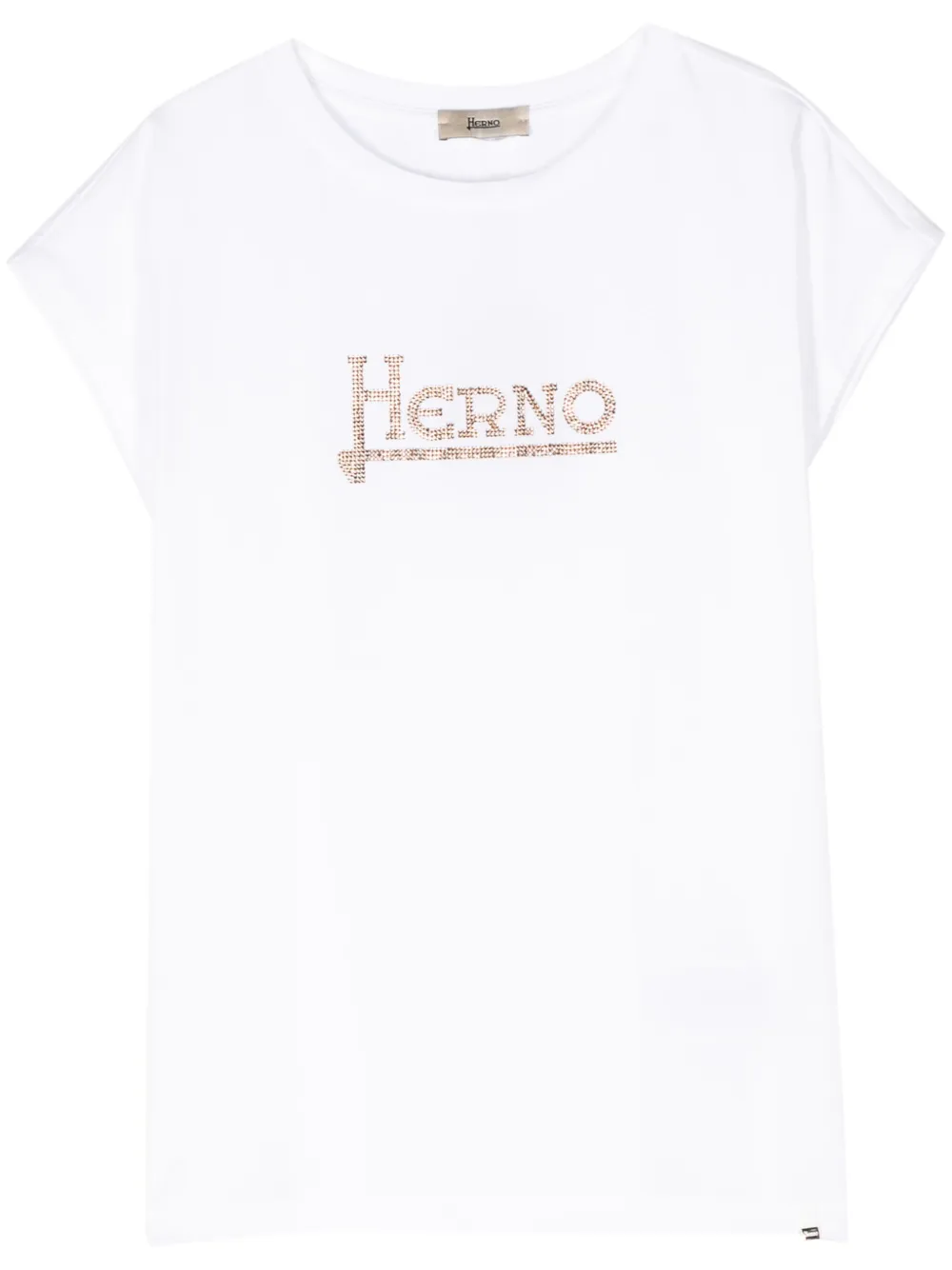 Herno T-shirt met logo van studs Wit