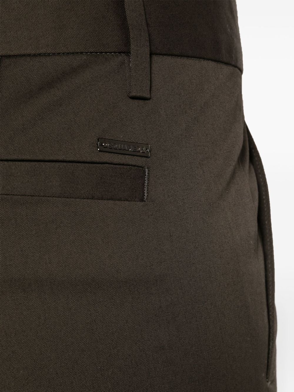 Shop Dsquared2 Tapered Tailored Trousers In Brown