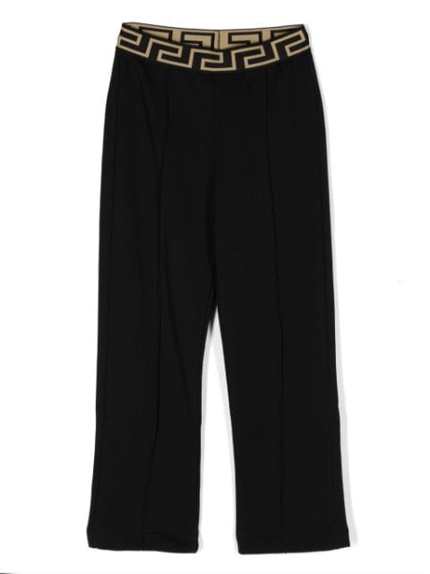 Versace Kids Greca Border cotton track pants