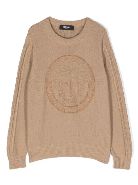 Versace Kids Medusa embroidered jumper