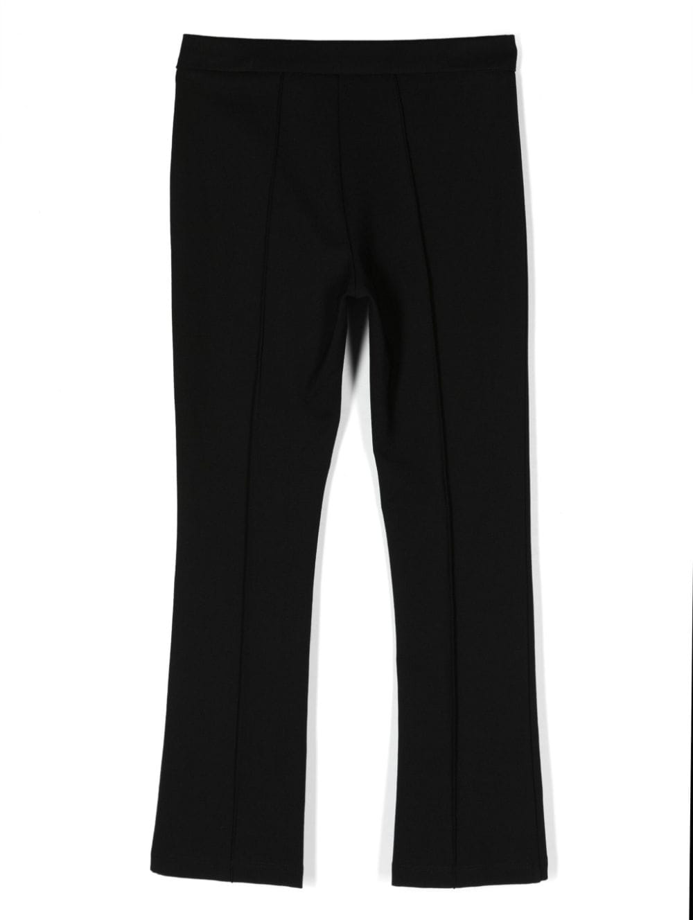 Shop Versace Greca Elasticated-waist Flared Trousers In Black