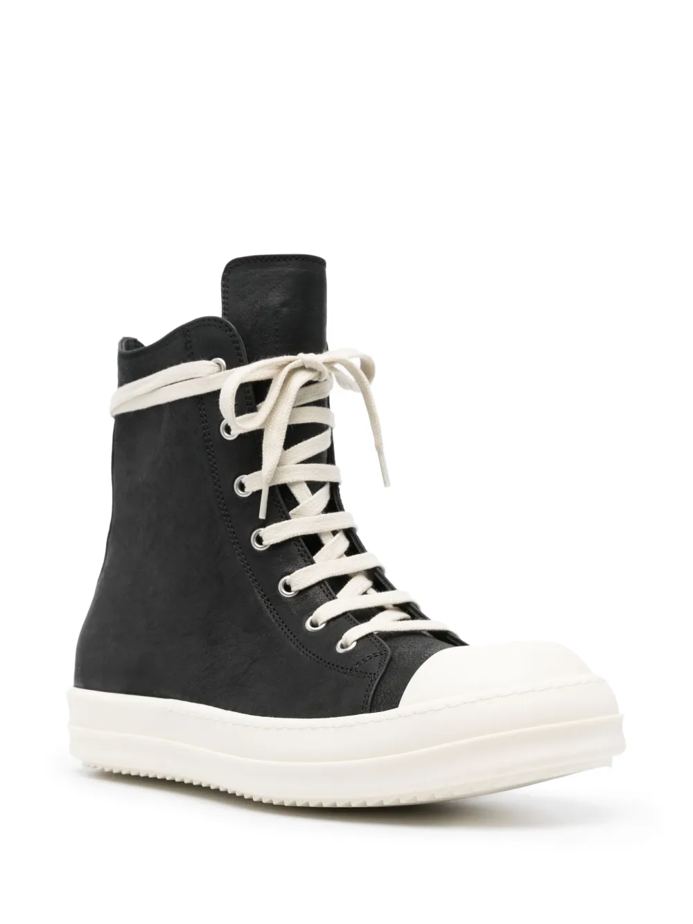 Rick Owens Leren sneakers - Zwart