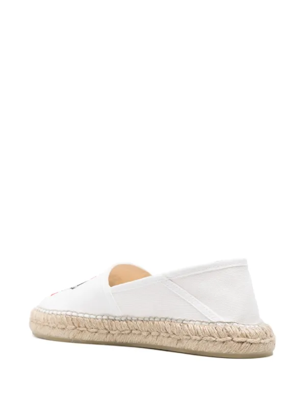 Kenzo white leather espadrilles deals