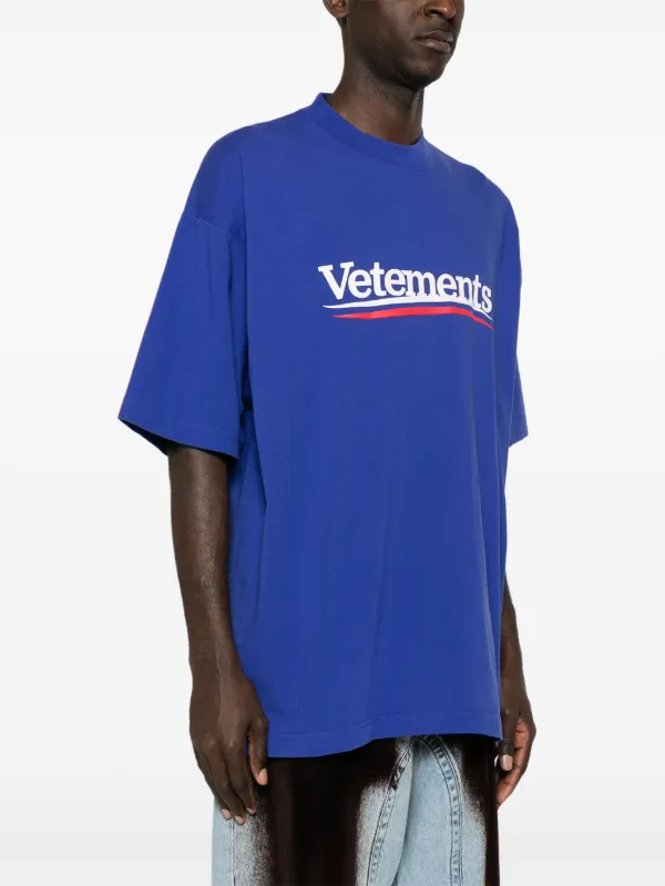 VETEMENTS ロゴ Tシャツ | ブルー | FARFETCH JP