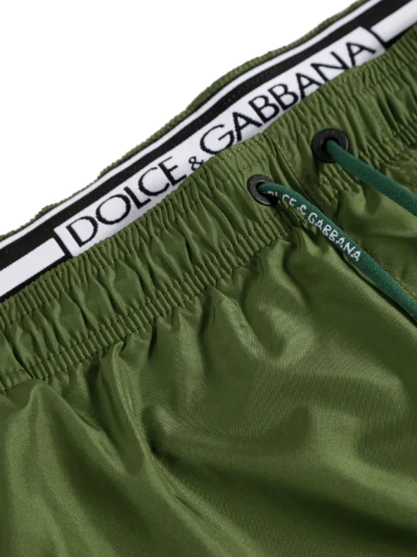 Dolce & Gabbana logo-embroidered Swim Shorts | Green | FARFETCH