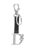 DSQUARED2 logo-plaque leather keyring - Black