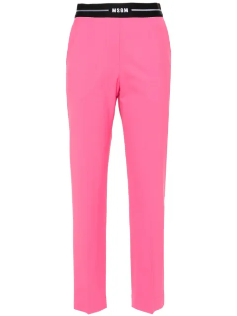 MSGM pantalones slim con tiro alto