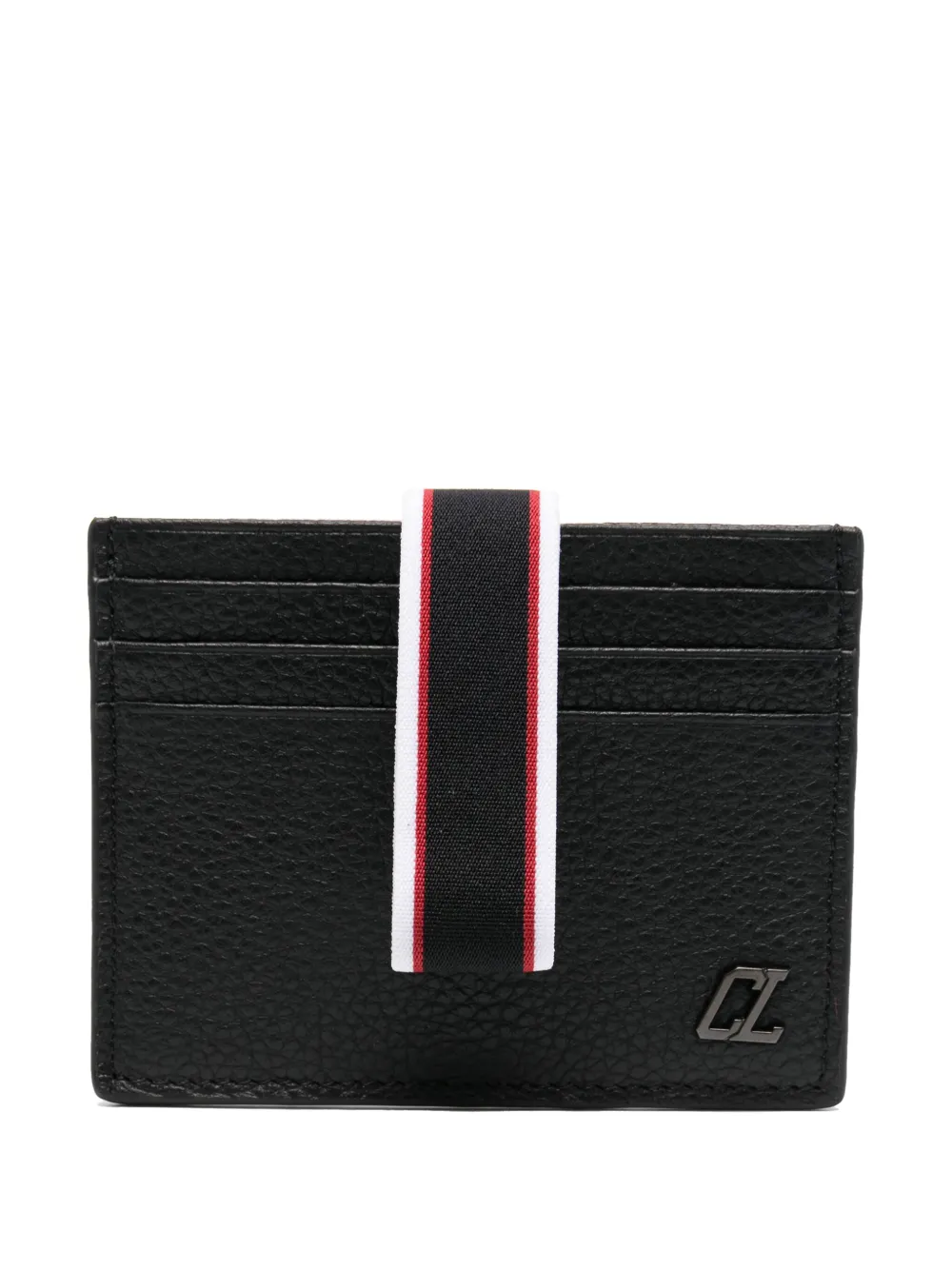 Christian Louboutin logo-plaque leather cardholder | Black | Image 1