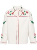 BODE Kilburn floral-embroidered shirt - White