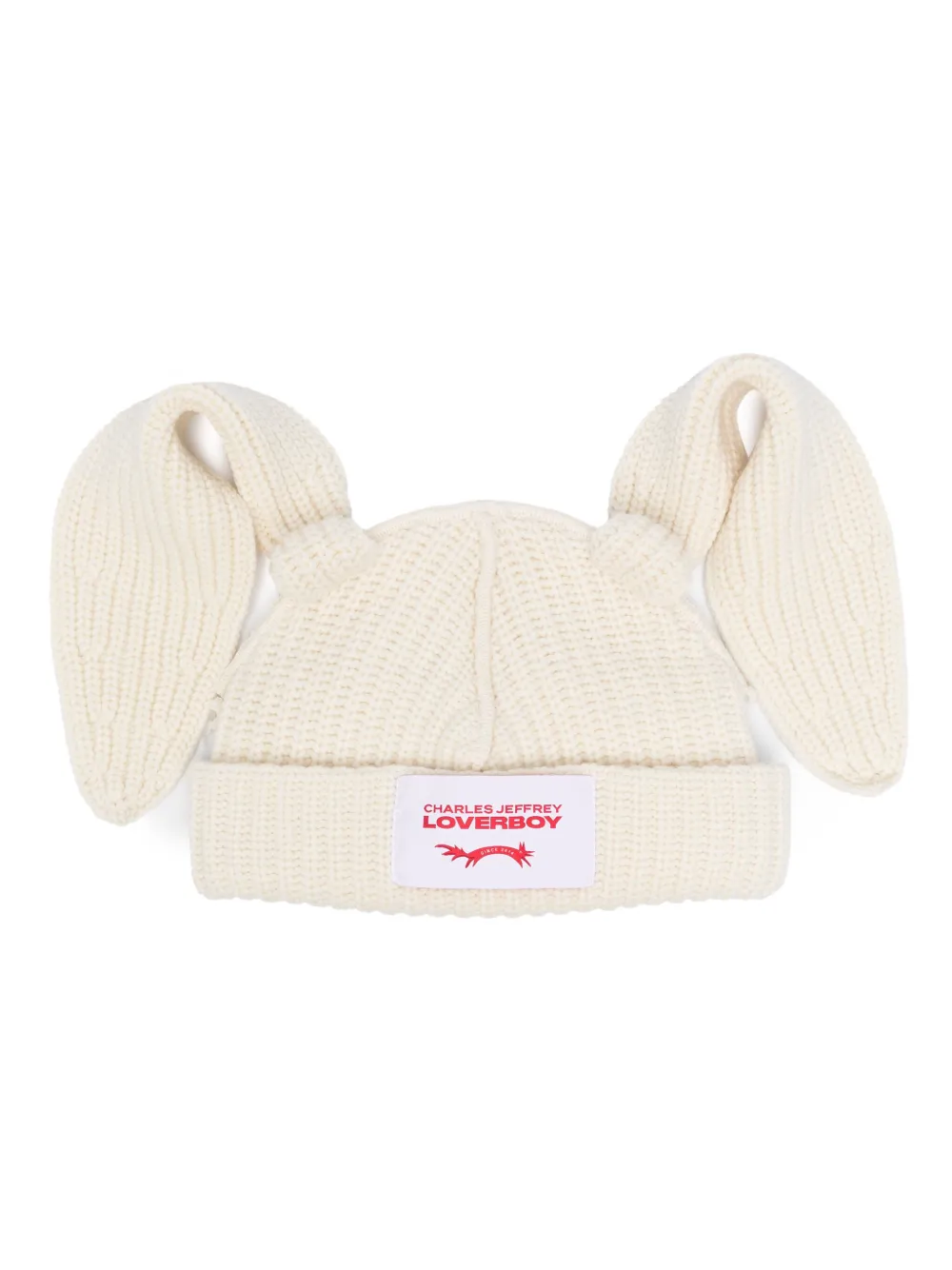 Shop Charles Jeffrey Loverboy Floppy-bunny-ears Beanie In Neutrals