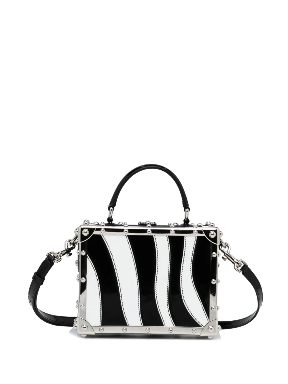 Dolce & Gabbana Pre-Owned 2010-2023 Dolce Box tas met handgreep en zebraprint - Zwart