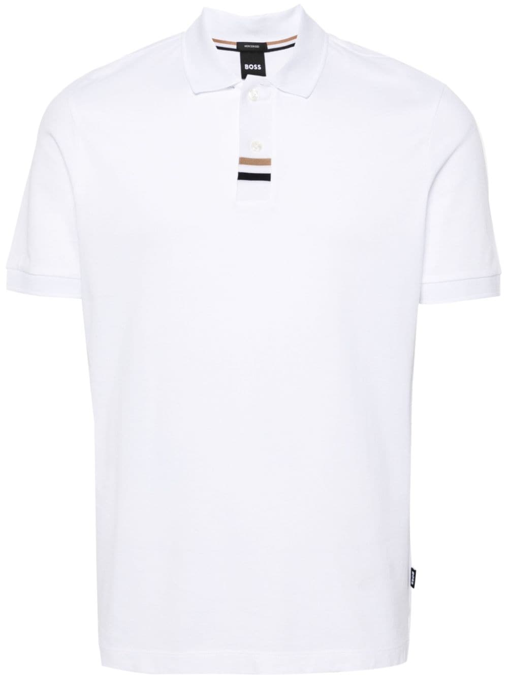 Hugo Boss Piqué Cotton Polo Shirt In White