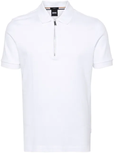 BOSS Camisa polo com padronagem listrada