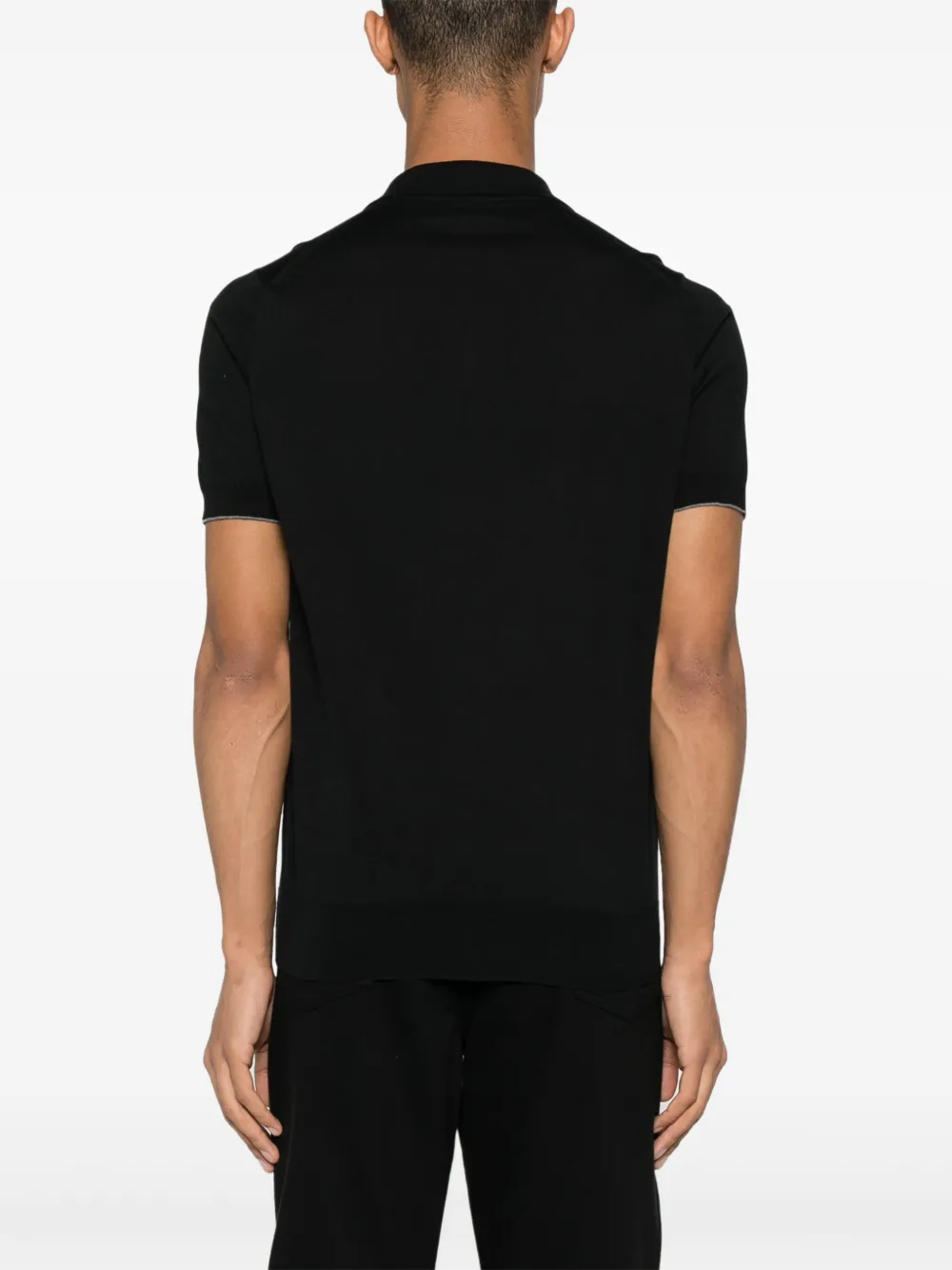 Shop Brunello Cucinelli Cotton Polo Shirt In Black