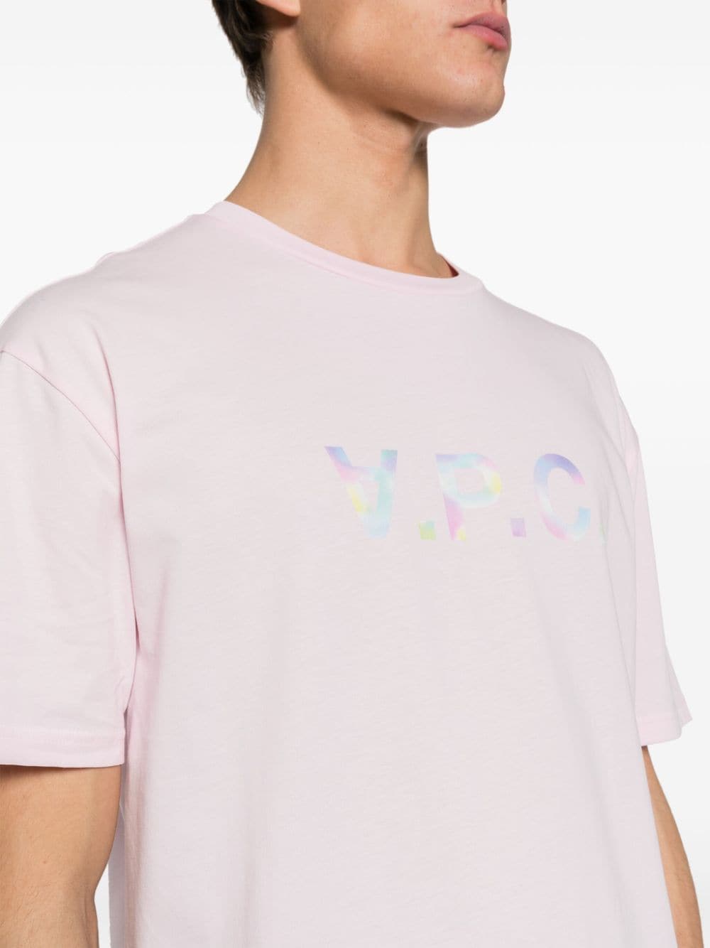 Shop Apc Vpc Color H T-shirt In Pink