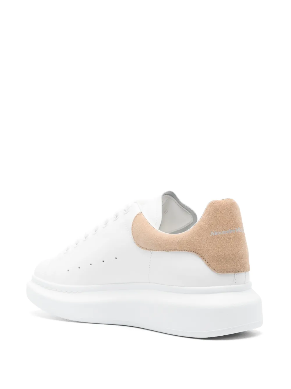 Shop Alexander Mcqueen Oversized Leather Sneakers In White