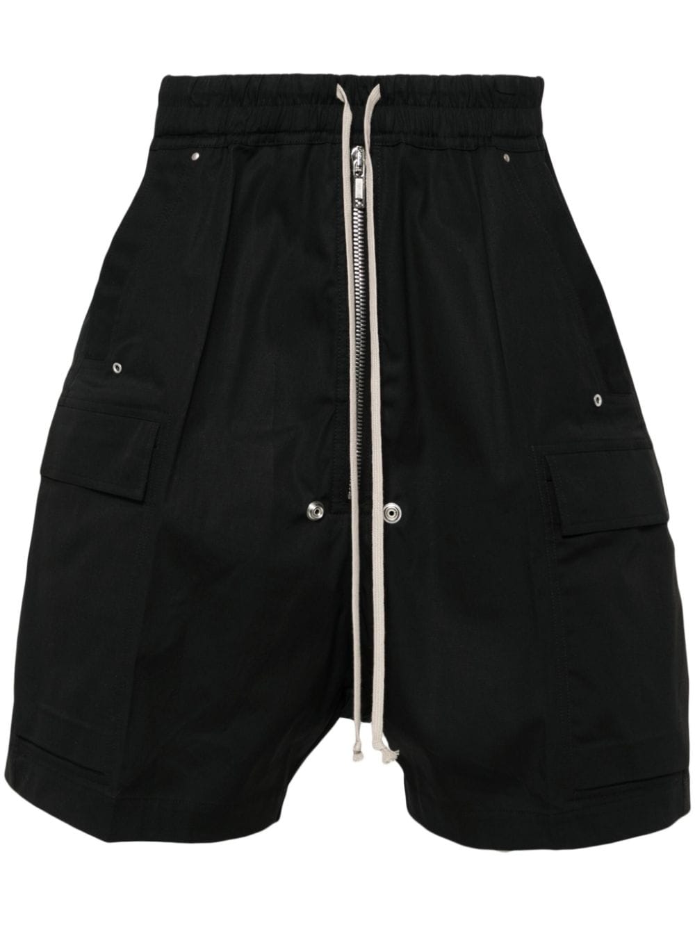 Rick Owens Drop-crotch Bermuda Shorts In Schwarz