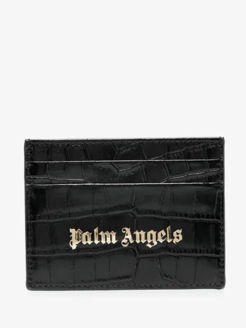 Palm Angels tarjetero con efecto de piel de cocodrilo