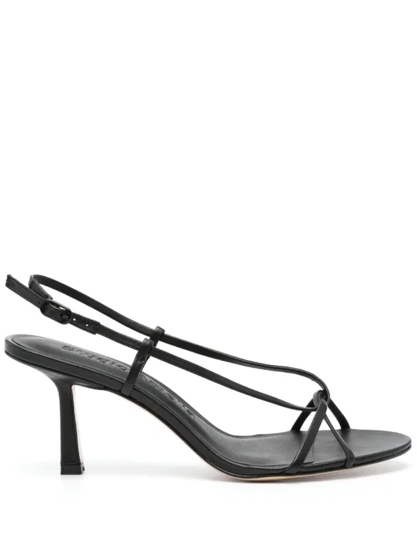 Studio Amelia cross front high heel Leather Sandals Farfetch