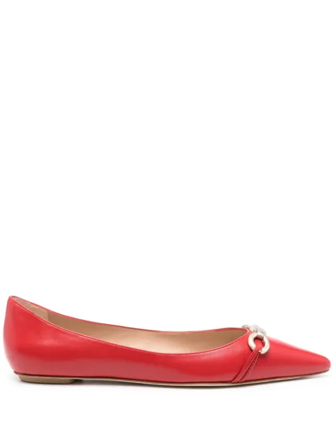 Stuart Weitzman Emilia embellished ballet pumps