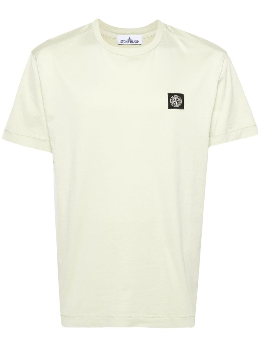 Stone Island Katoenen T-shirt met Compass-logopatch Groen