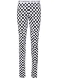 Moschino checkerboard-print flared trousers - White