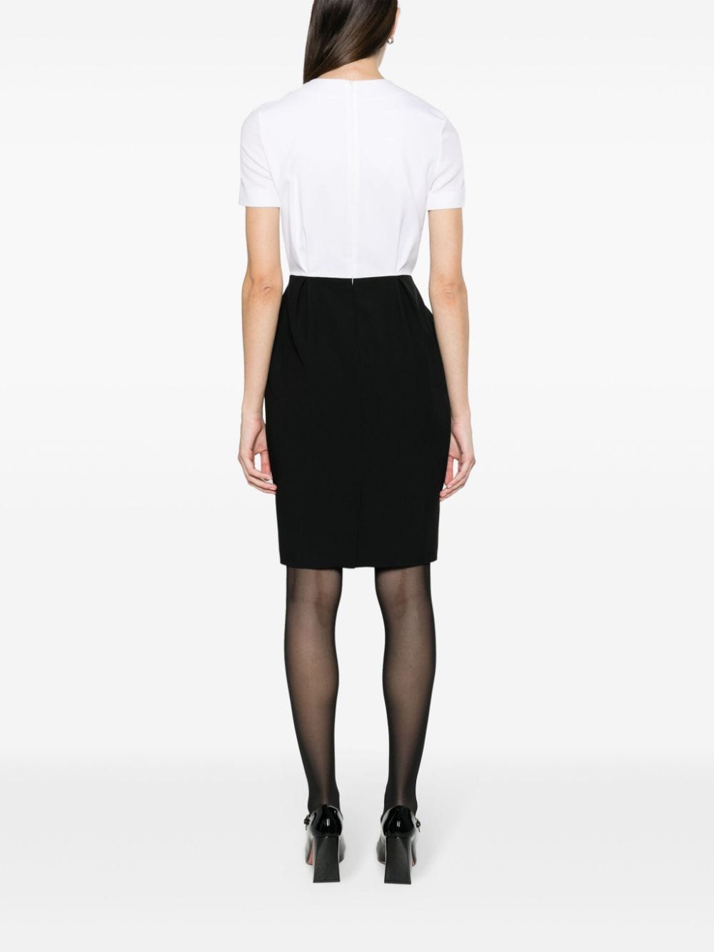 Moschino Midi-jurk met print Wit