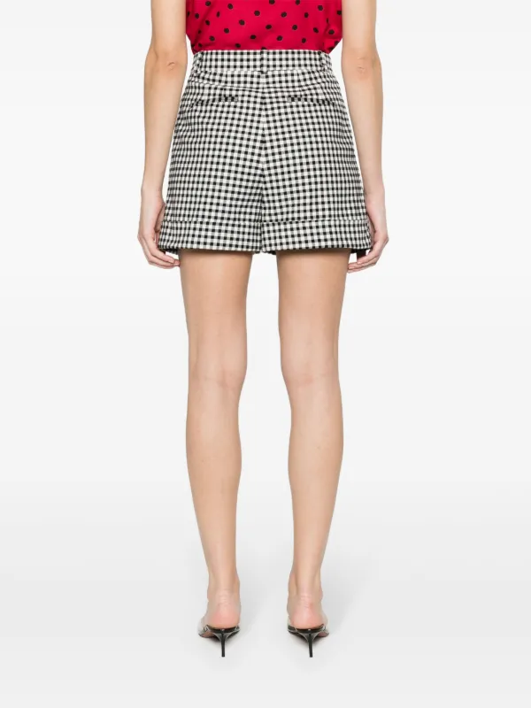 Moschino gingham-check Tailored Shorts | Black | FARFETCH