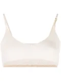 Jacquemus Pralu logo-plaque bralette top - Neutrals