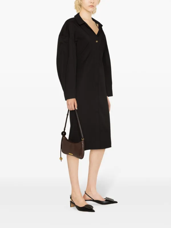 ワンピース JACQUEMUS 'La Robe Chemise' dress Black  24E241DR1241519 Jacquemus La Robe Chemise Shirt Dress | Black | FARFETCH