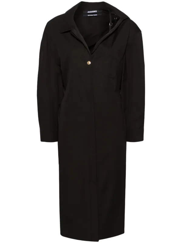 ワンピース JACQUEMUS 'La Robe Chemise' dress Black  24E241DR1241519 Jacquemus La Robe Chemise Shirt Dress | Black | FARFETCH
