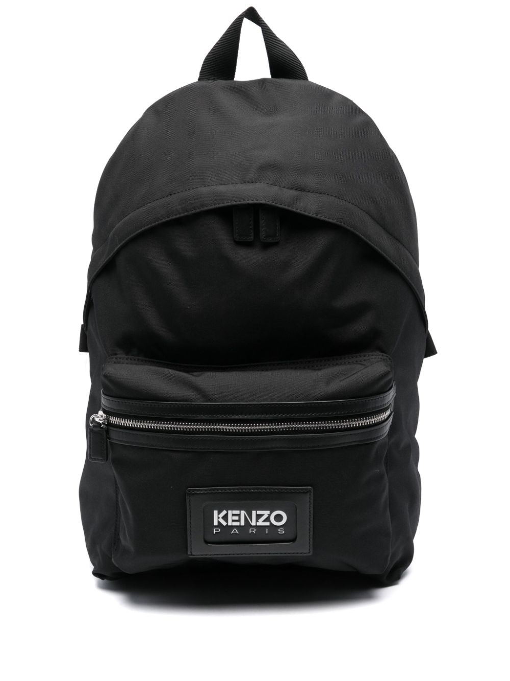 kenzo sac à dos en toile à patch logo - noir