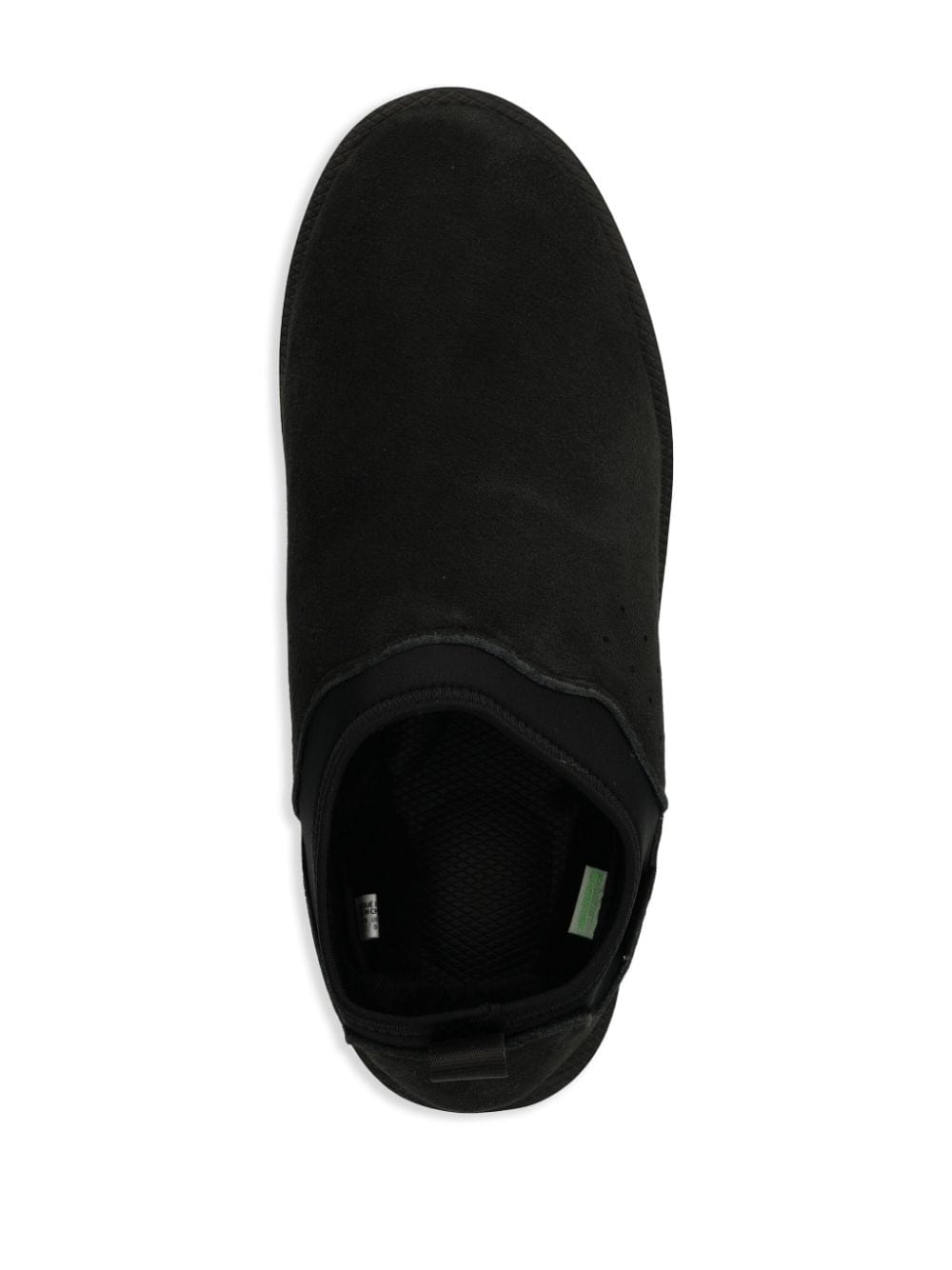 Shop Suicoke Suede Slippers In Black