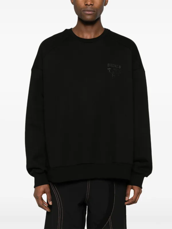 Juun.J embroidered-logo Sweatshirt | Black | FARFETCH GE
