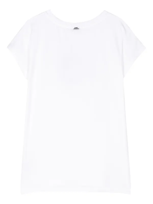 送料関税込み HERNO コットン ストレッチ Tシャツ ホワイト Herno スタッズロゴ Tシャツ | ホワイト | FARFETCH JP