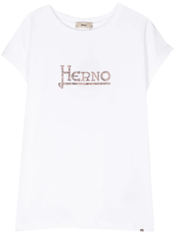【送料&関税込】Herno Embroidery T-shirt Herno スタッズロゴ Tシャツ | ホワイト | FARFETCH JP