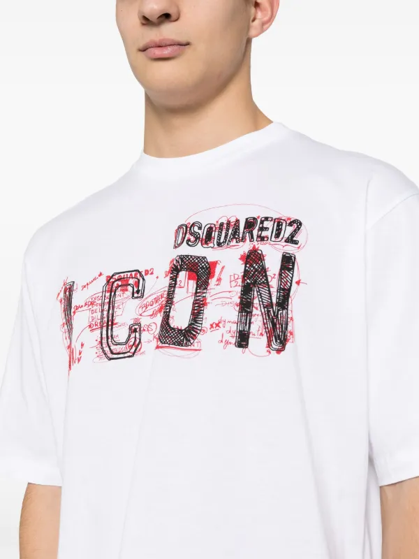 DSQUARED2 Be Icon Cotton T-shirt | White | FARFETCH JO