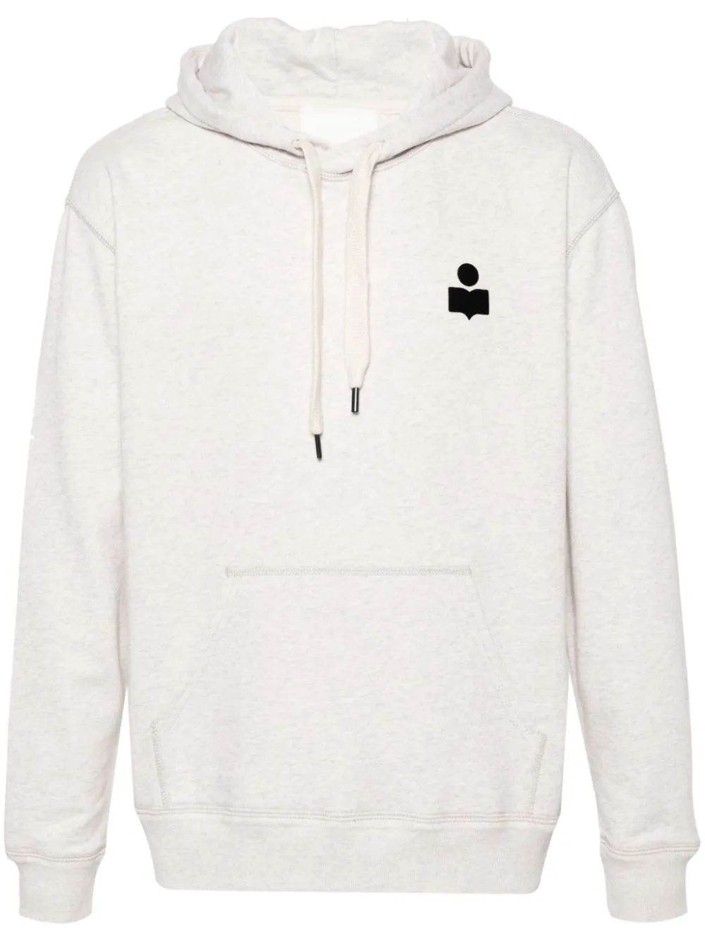 Matte mélange-effect hoodie
